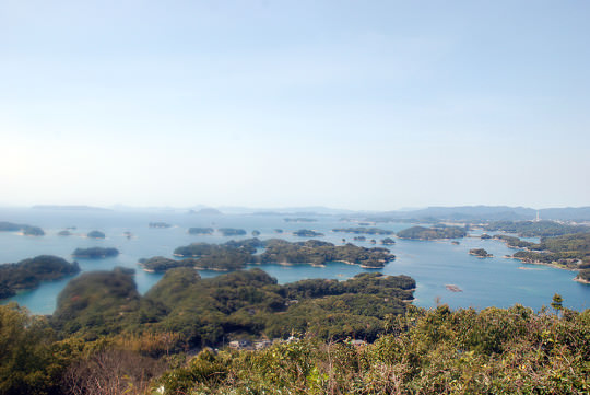 展海峰から九十九島の眺め